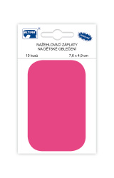 Nažehlovací záplaty malé 10 ks v balení - tmavě růžová